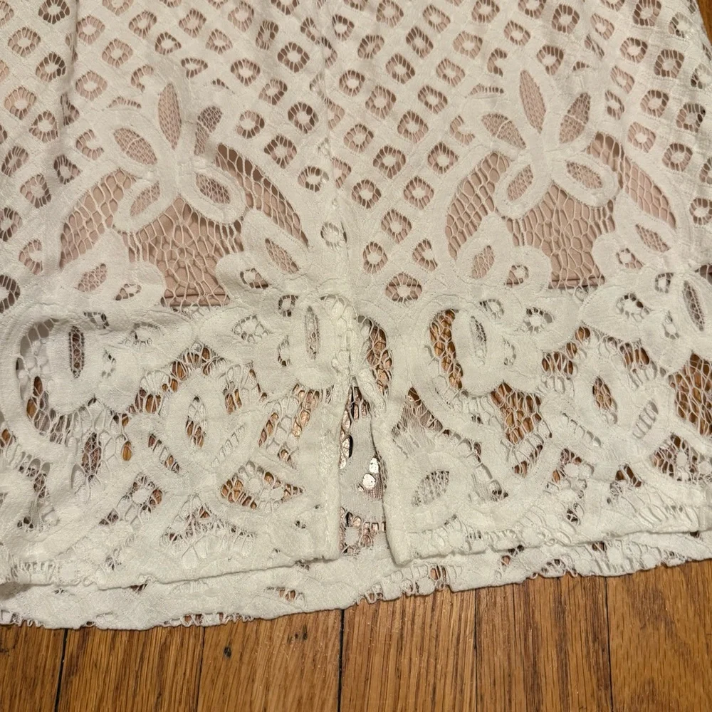 Lulu's Steal A Kiss White Lace Dress - Picture 5 of 7